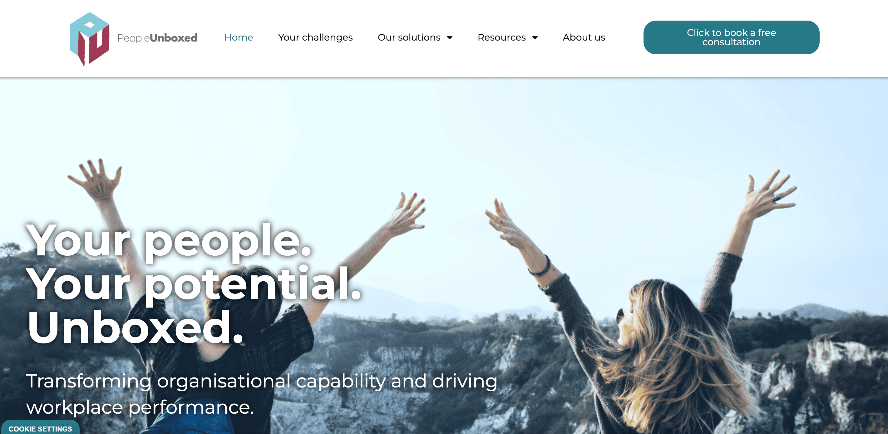 People Unboxed course catalogue website, showing course listings and comparison layout.